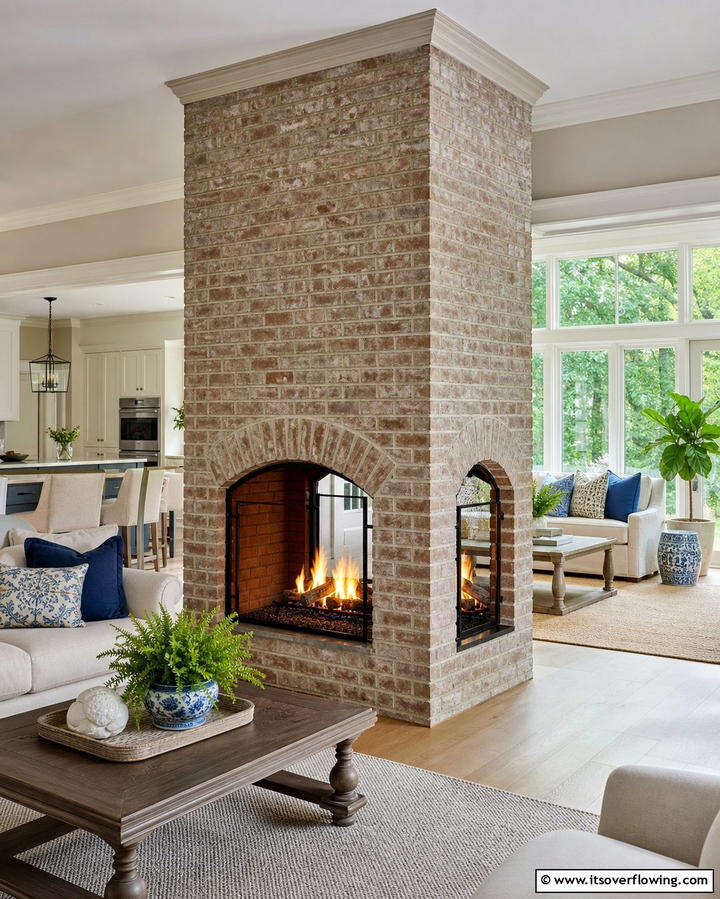 Reclaimed Brick Fireplace - 25 Rustic Brick Fireplace Ideas to Warm Up Your Home