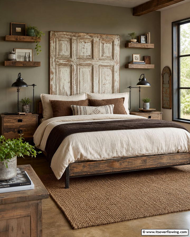 Reclaimed Material Creations - 21 Earthy Bedroom Ideas for a Calming Retreat