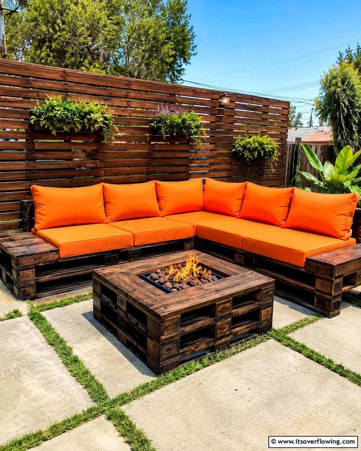 Reclaimed Pallet Furniture - 25 Fire Pit Seating Ideas to Enhance Your Outdoor Space