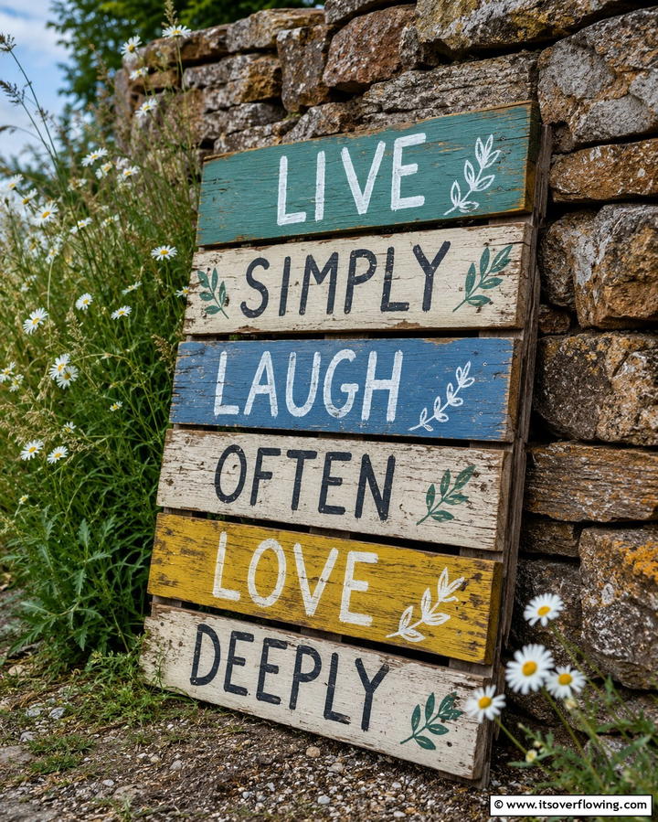 Reclaimed Pallet Signs - 25 Garden Sign Ideas to Personalize Your Outdoor Space
