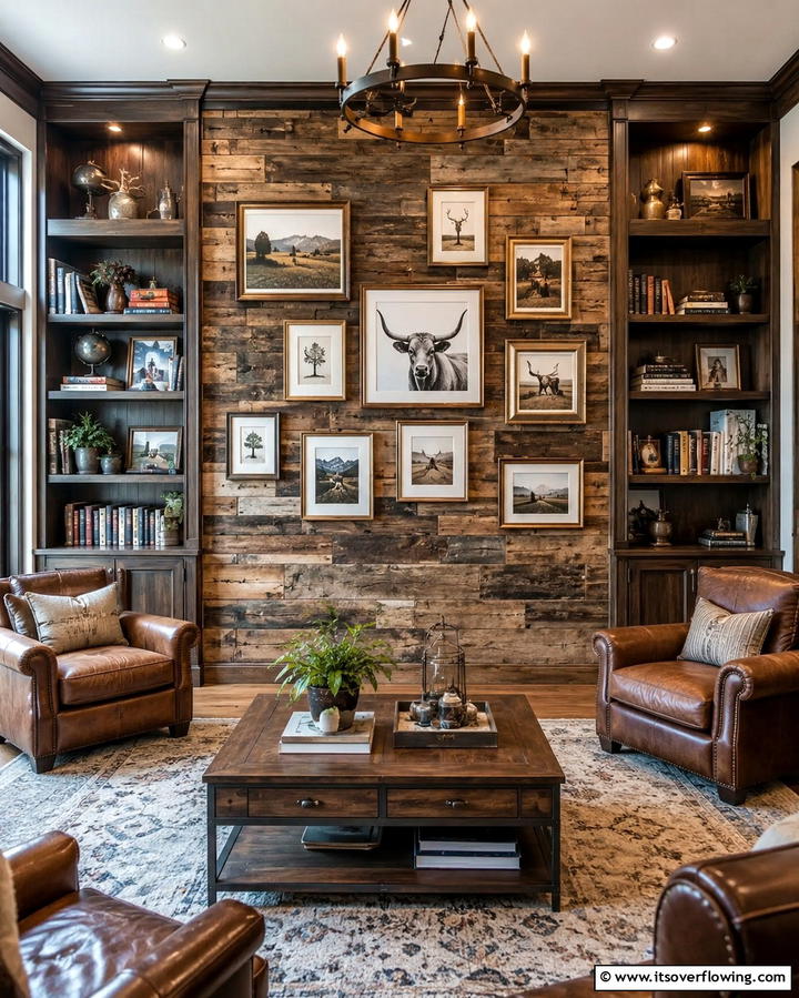 Reclaimed Wall Gallery - 30 Rustic Barnwood Accent Wall Ideas to Transform Your Space