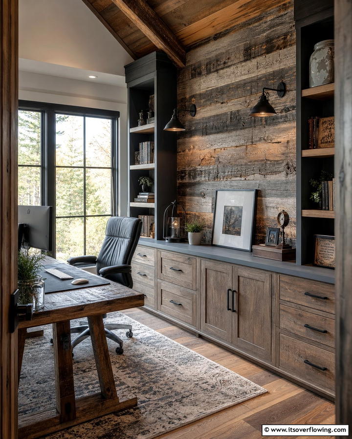 Reclaimed Wood Accents - 25 Log Cabin Interior Design Ideas for Cozy Living