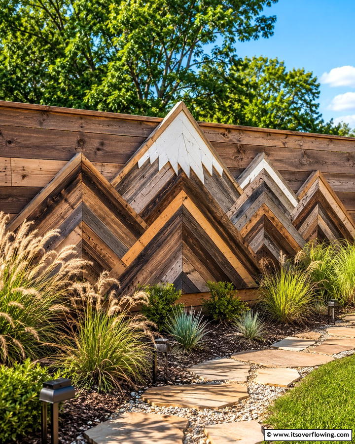 Reclaimed Wood Art - 25 Fence Art Ideas to Add Personality to Your Yard