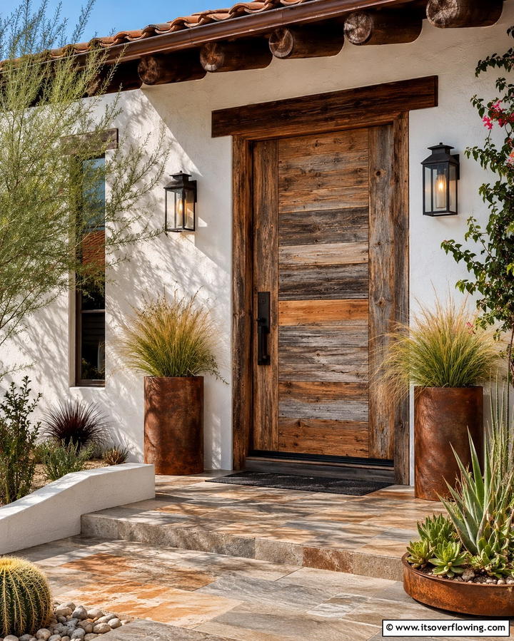 Reclaimed Wood Designs - 25 Spanish Style Front Door Ideas for Curb Appeal