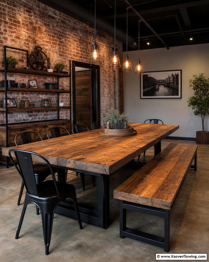 Reclaimed Wood Dining Tables - 20 Industrial Dining Room Ideas for a Modern Look