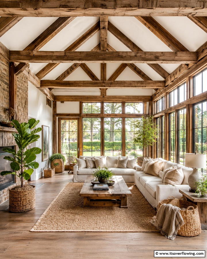 Reclaimed Wood Flooring for Authentic Character - 25 Rustic Sunroom Ideas to Enjoy Nature Indoors