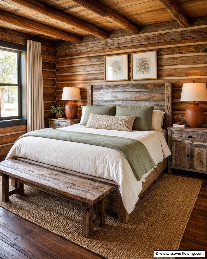 Reclaimed Wood Furniture - 25 Cozy Cabin Bedroom Ideas for a Rustic Escape