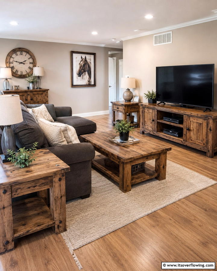 Reclaimed Wood Furniture - 25 Rustic Barndominium Interior Design Ideas