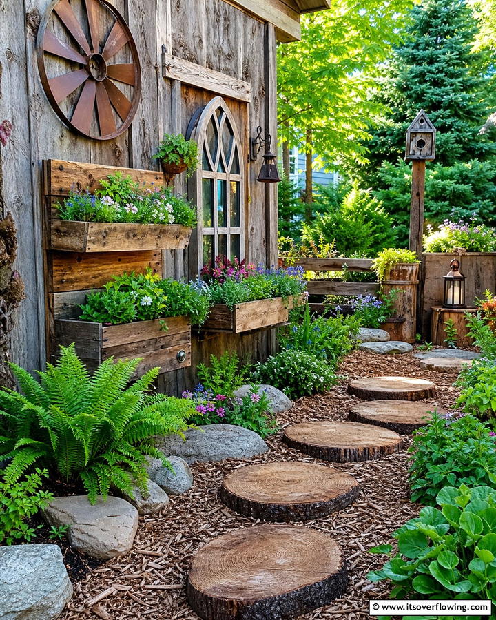 Reclaimed Wood Garden Accents - 21 Garden Decor Ideas to Personalize Your Outdoor Sanctuary