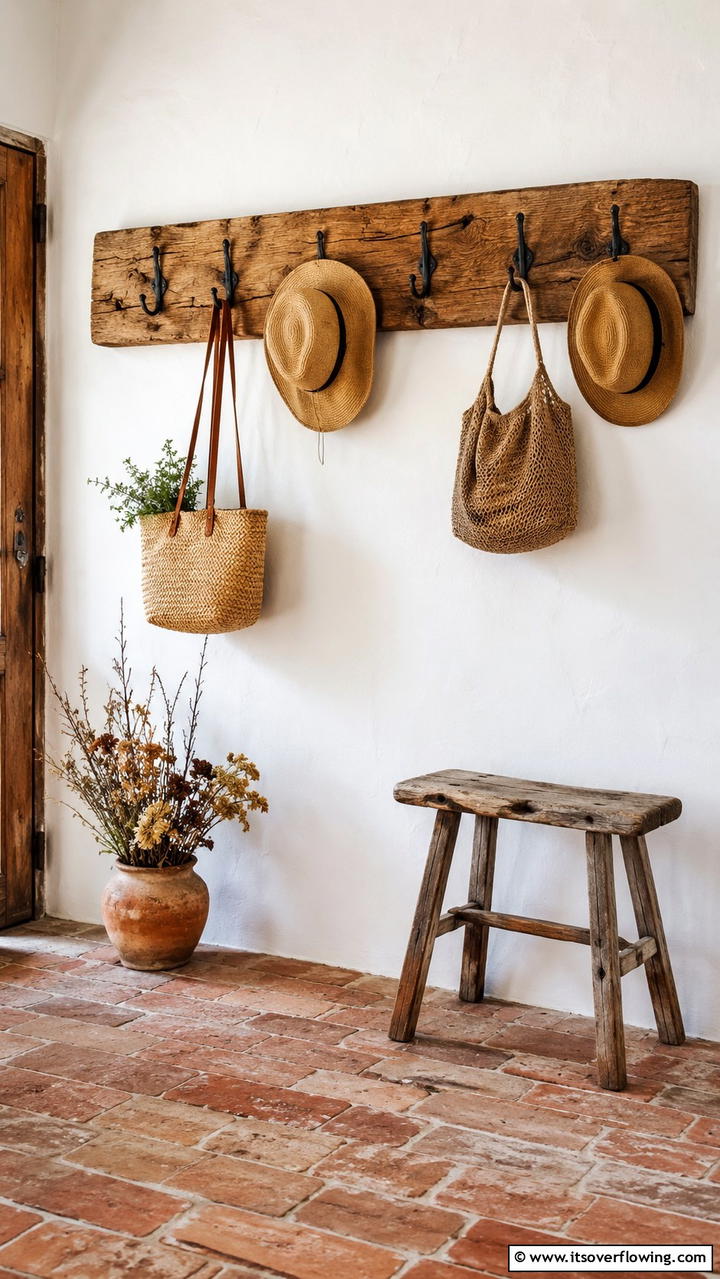 Reclaimed Wood Hat Rack - 30 Creative Hat Rack Ideas for Organized Entryways