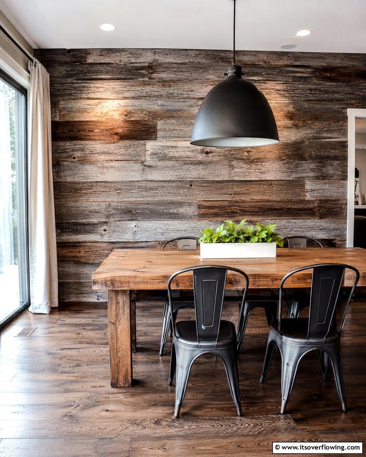 Reclaimed Wood Paneling - 25 Wall Paneling Ideas to Elevate Your Home Decor