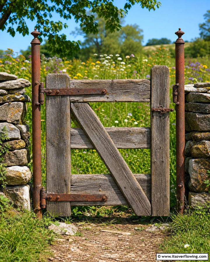 Reclaimed Wood Rustic Charm - 30 Garden Gate Ideas- Charming Entrances & DIY Projects