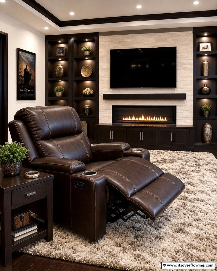 Recliners for Luxurious Lounging - 25 Chairs in Front of Fireplace Ideas for Cozy Vibes