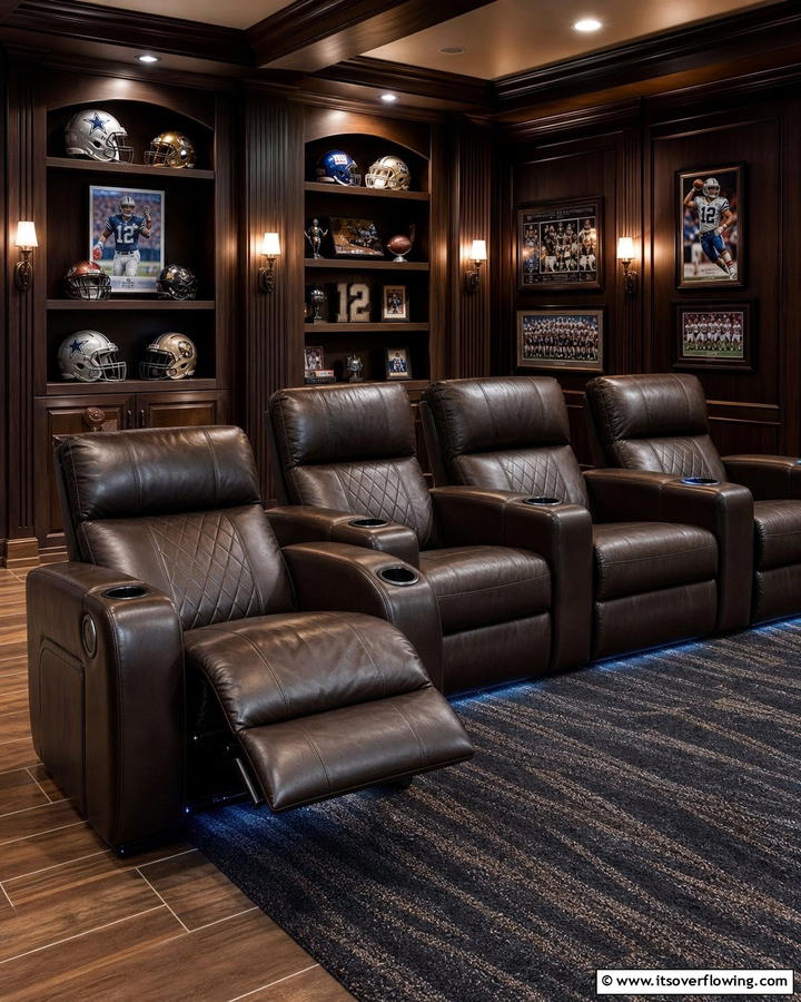 Reclining Leather Chairs - 25 Man Cave Seating Ideas for Ultimate Comfort