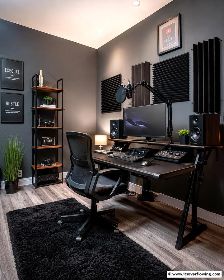 Recording Corner - 25 Guitar Room Ideas for Music Lovers