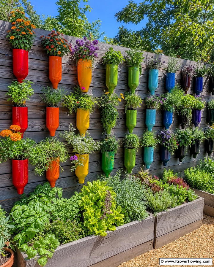 Recycled Bottle Gardens - 30 Garden Art Ideas to Personalize Your Outdoor Space