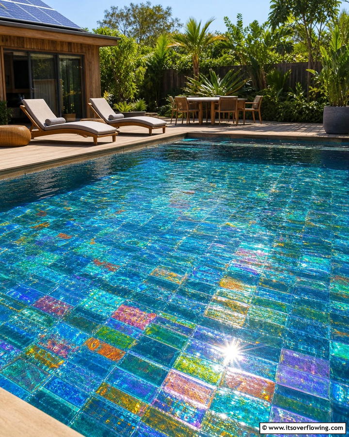Recycled Glass Revolution - 21 Pool Tile Designs to Refresh Your Swimming Area Style