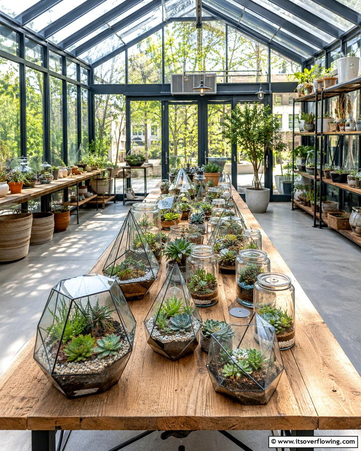 Recycled Glass Terrariums for Unique Displays - 25 Greenhouse Decor Ideas for Plant Lovers