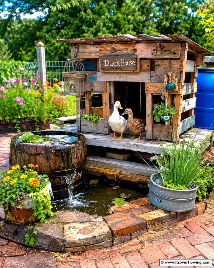 Recycled Materials Duck House - 25 Duck House Ideas for Your Backyard