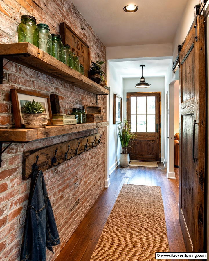 Recycled Materials for Decor - 25 Green Hallway Ideas for a Fresh and Inviting Home