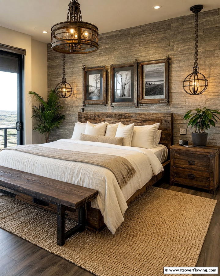 Recycled Metal Accents - 21 Earthy Bedroom Ideas for a Calming Retreat