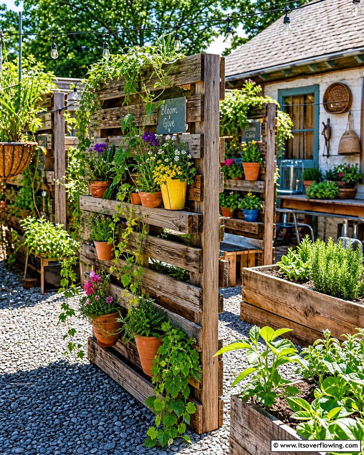Recycled Pallet Garden Divider - 30 Garden Divider Ideas for Functional Outdoor Spaces