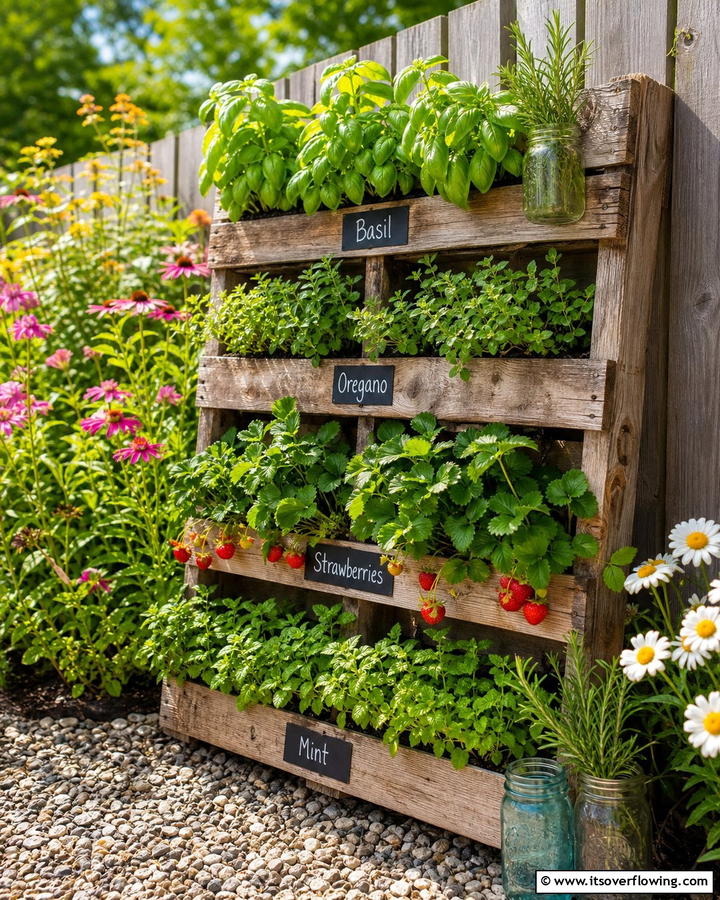 Recycled Pallet Herb Project - 21 Herb Garden Ideas to Cultivate Fresh Flavors at Home