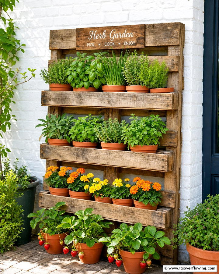 Recycled Pallet Plant Displays - 25 Outdoor Plant Stand Ideas for Greenery Lovers