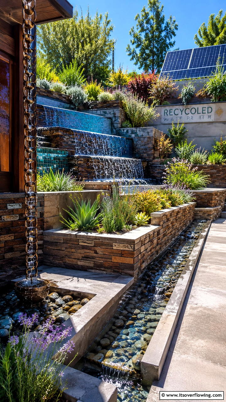 Recycled Water Innovation - 21 Water Feature Ideas for Serene Garden Landscaping