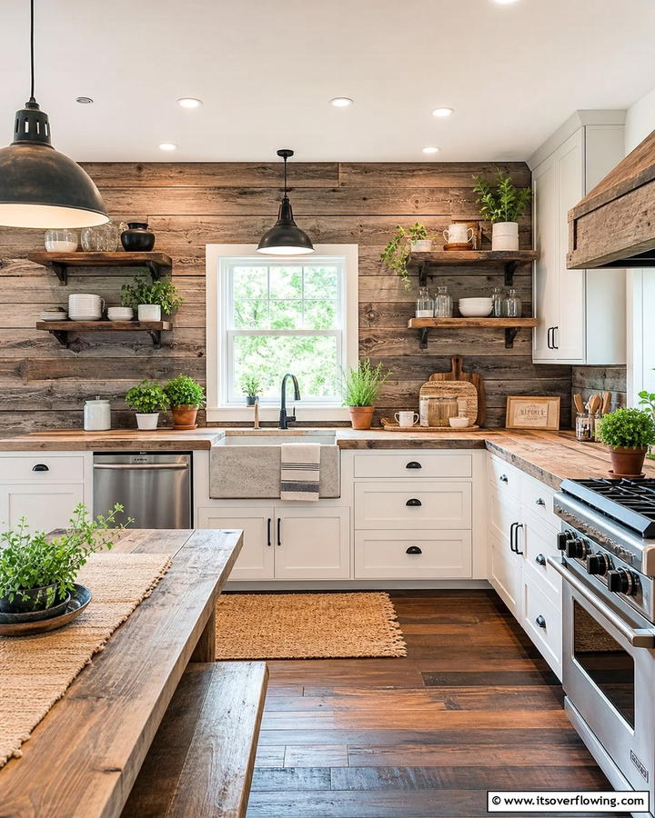 Recycled Wood Accents - 21 Rustic Kitchen Concepts for Warm Farmhouse-Inspired Designs