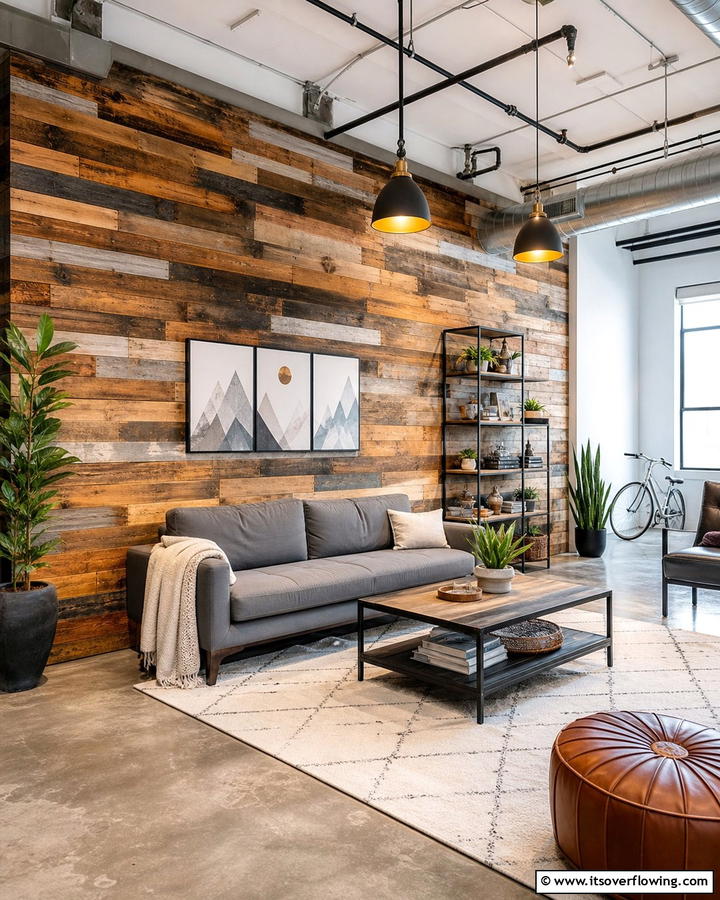 Recycled Wood Innovation - 21 Wood Slat Accent Wall Ideas to Elevate Your Interior Design