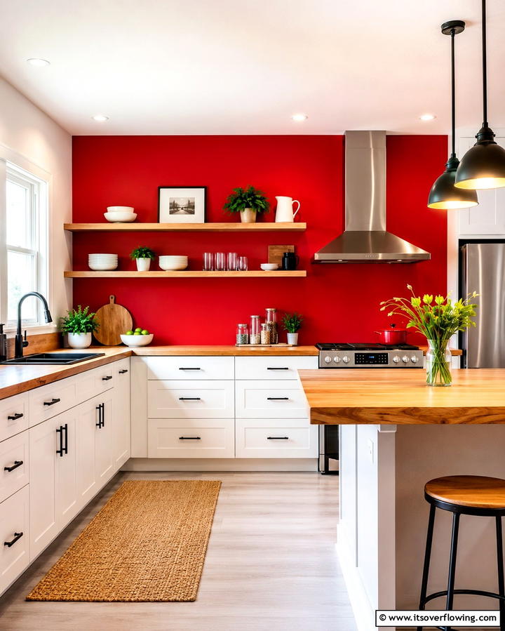 Red Accent Walls - 30 Bold Red Kitchen Ideas for a Vibrant Cooking Space