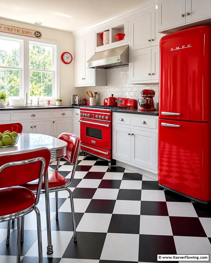 Red Appliances for a Retro Vibe - 17 Red Kitchen Design Ideas for Bold Contemporary Spaces
