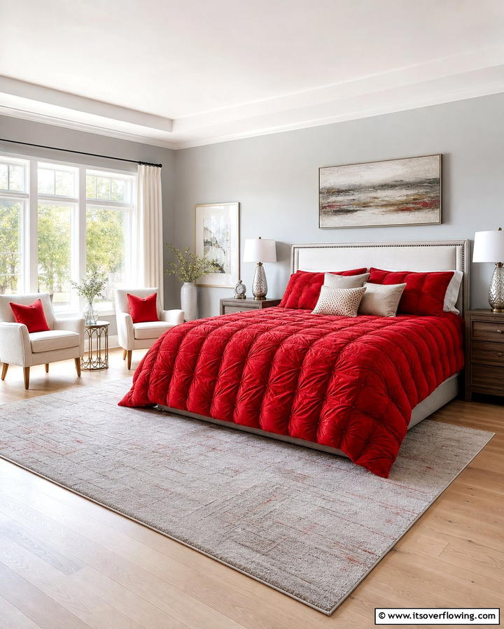 Red Bedding for a Subtle Pop of Color - 25 Red Bedroom Ideas to Transform Your Space