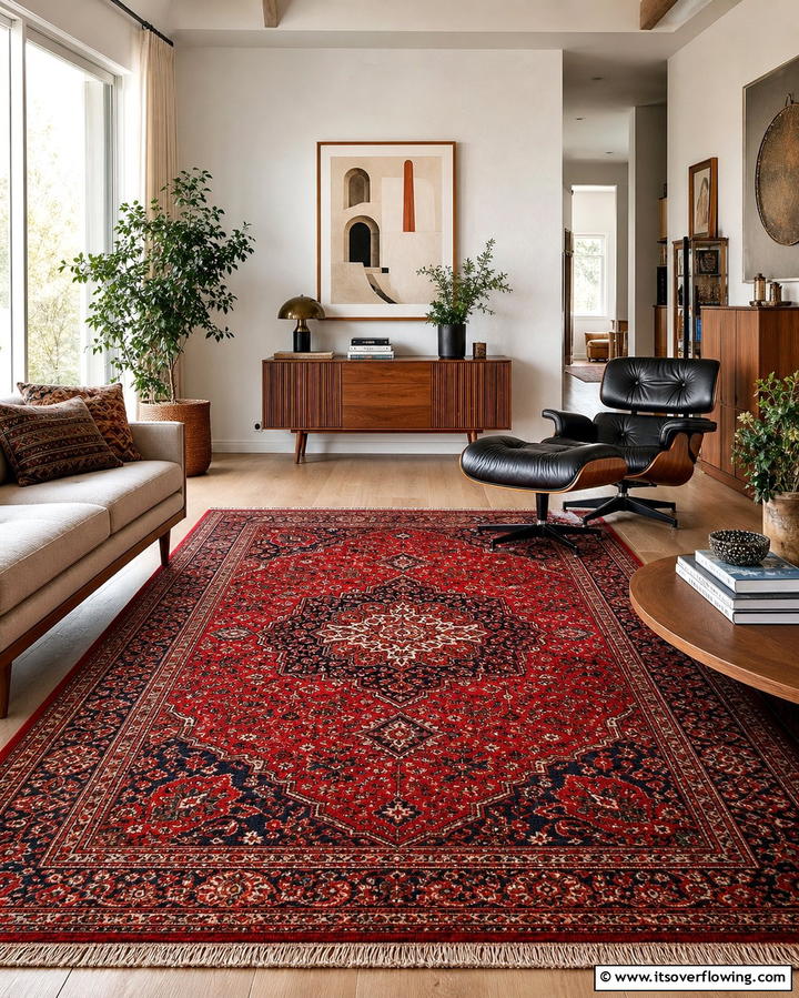 Red Carpets or Rugs for Warmth - 25 Red Bedroom Ideas to Transform Your Space