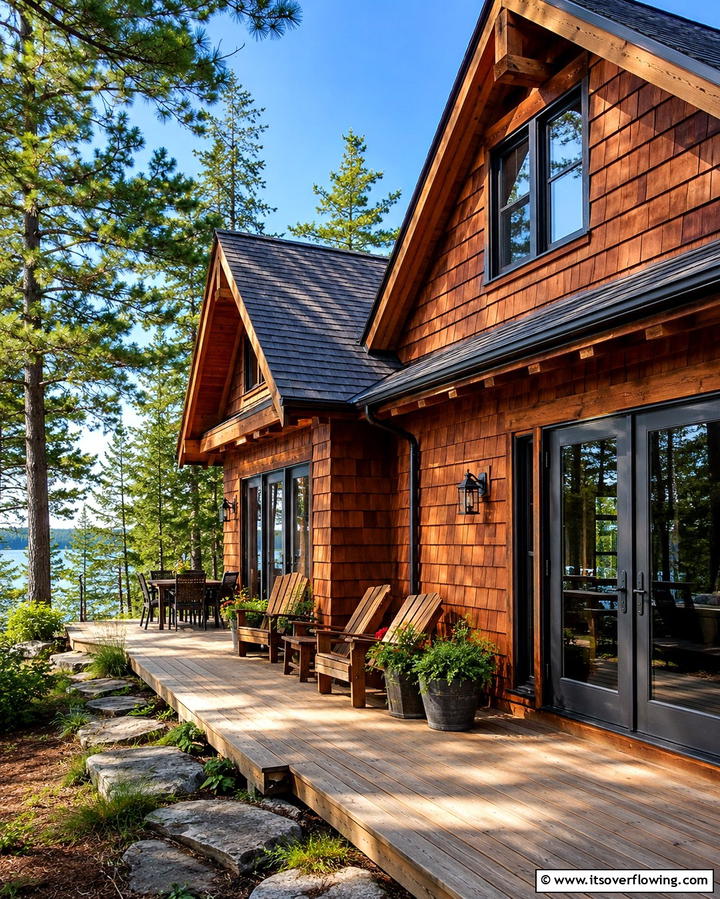 Red Cedar Siding - 25 Red Home Exterior Ideas to Boost Curb Appeal