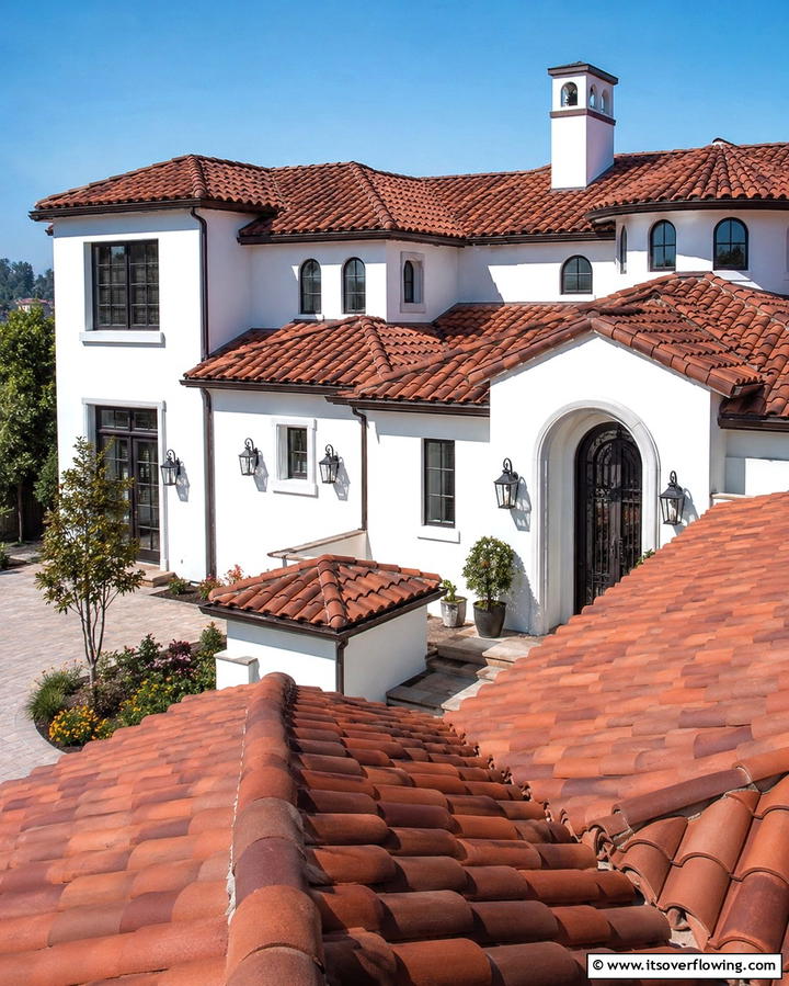 Red Clay Tile Roofing - 25 Spanish Style Home Exterior Ideas for Curb Appeal