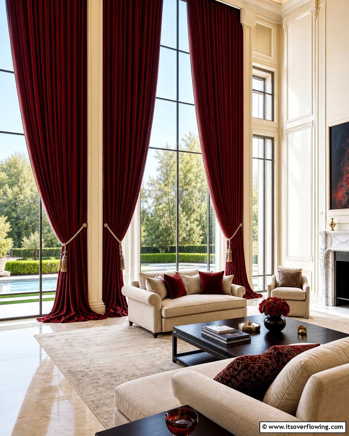 Red Curtains for a Dramatic Flair - 25 Red Bedroom Ideas to Transform Your Space