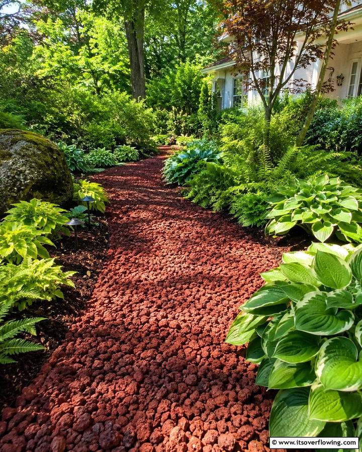 Red Lava Rock Pathways - 25 Red Lava Rock Landscaping Ideas for a Unique Yard