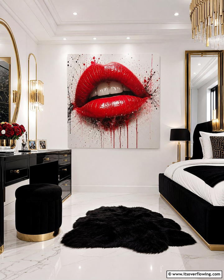 Red Lipstick Art - 25 Taylor Swift Themed Bedroom Decor Ideas for Fans