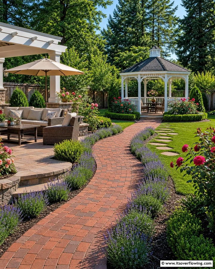 Red Paver Walkway Integration - 20 Red Paver Patio Ideas for Stunning Outdoor Spaces