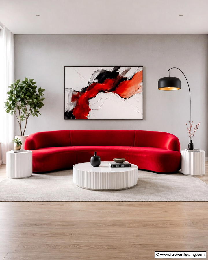 Red Statement Furniture - 30 Red Living Room Ideas for Bold and Vibrant Spaces