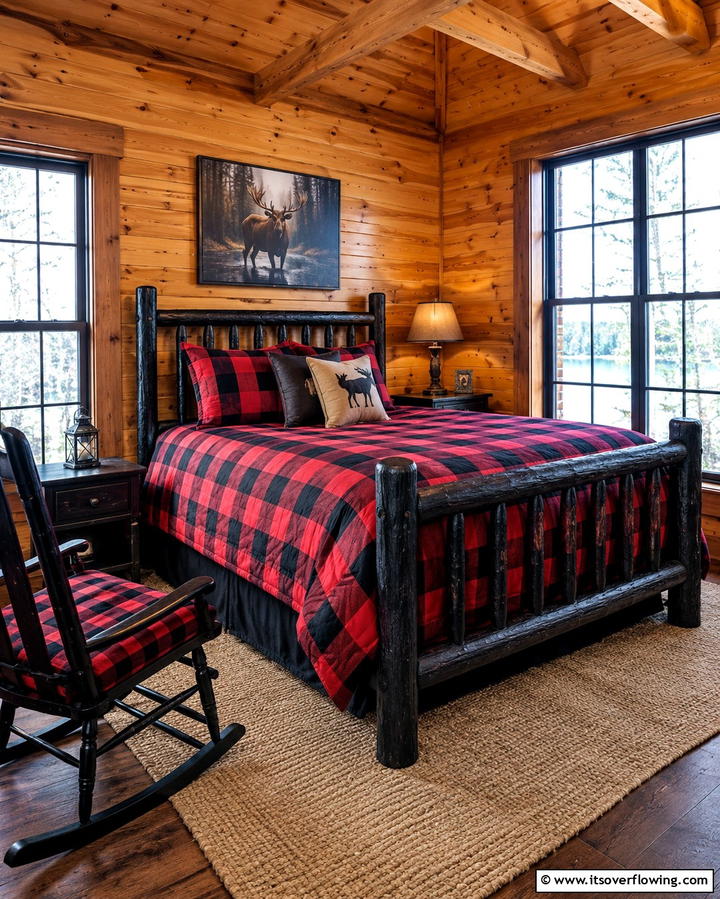 Red and Black Checked Patterns - 25 Red and Black Bedroom Ideas for a Dramatic Look