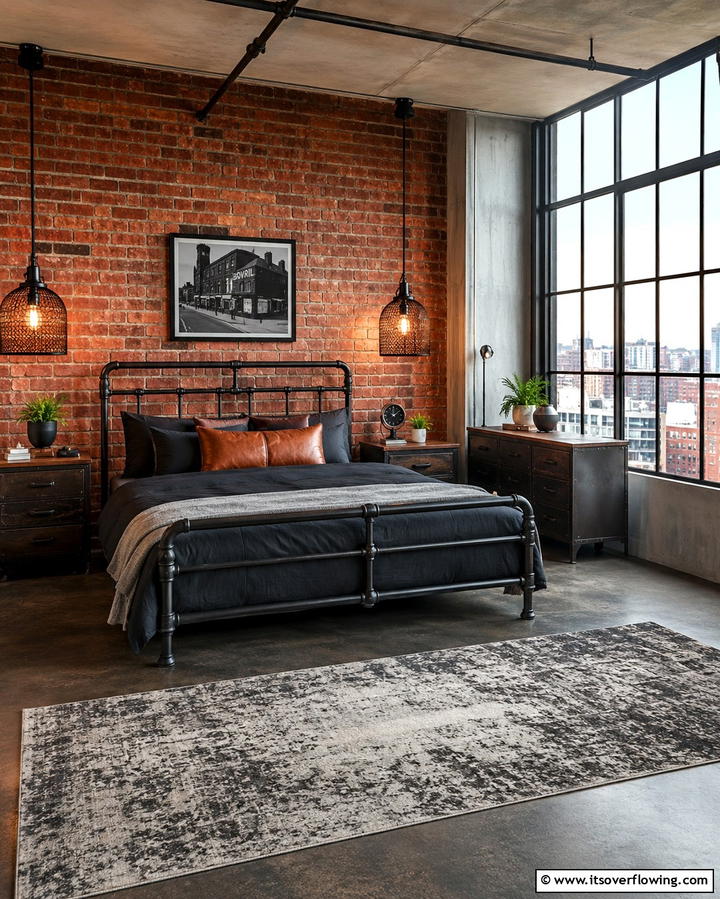 Red and Black Industrial Design - 25 Red and Black Bedroom Ideas for a Dramatic Look