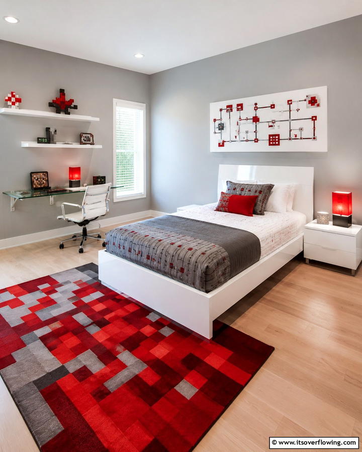 Redstone Circuit DecorOne - 30 Minecraft Bedroom Ideas for Block-Inspired Fun