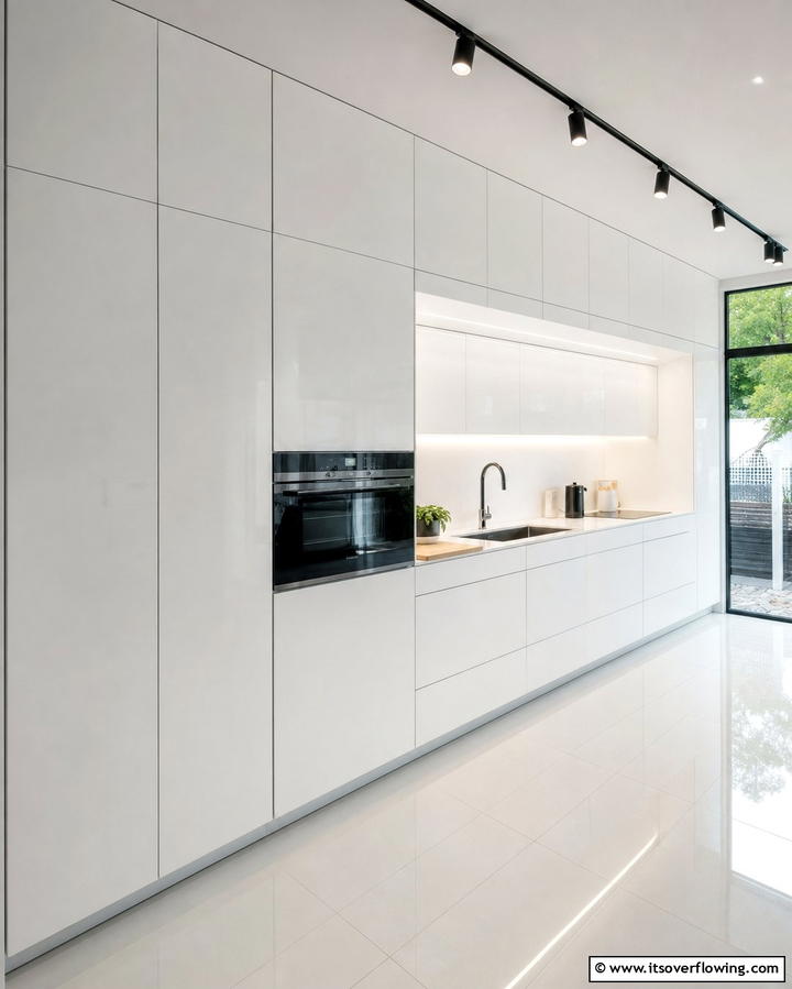 Reduced Cleaning Effort - 25 Modern Floor to Ceiling Kitchen Cabinets Ideas