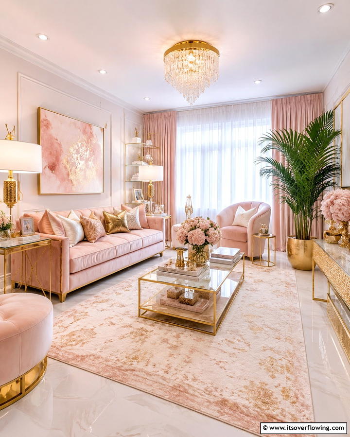 Refined Color Palettes - 30 Glam Living Room Ideas for Luxurious Comfort