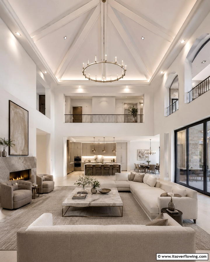 Refined Contemporary Ceiling Design - 30 Grand Cathedral Ceiling Ideas to Elevate Your Home’s Architecture