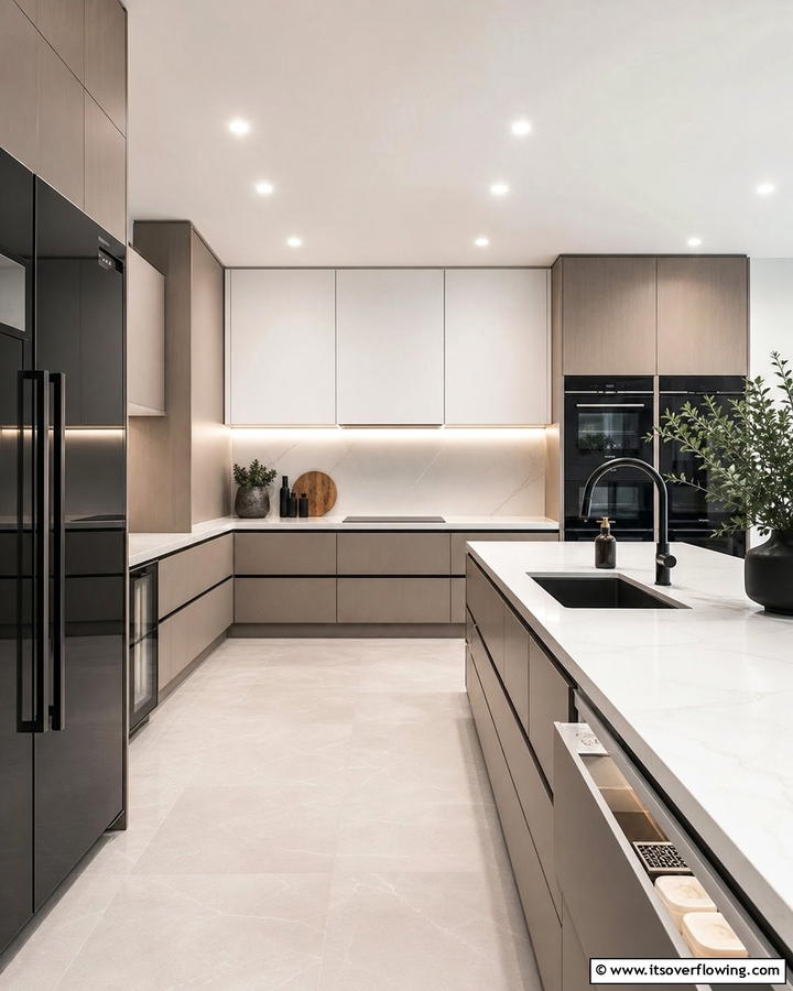 Refined Contemporary Counter Features - 30 Kitchen Counter Decor Ideas to Elevate Your Space