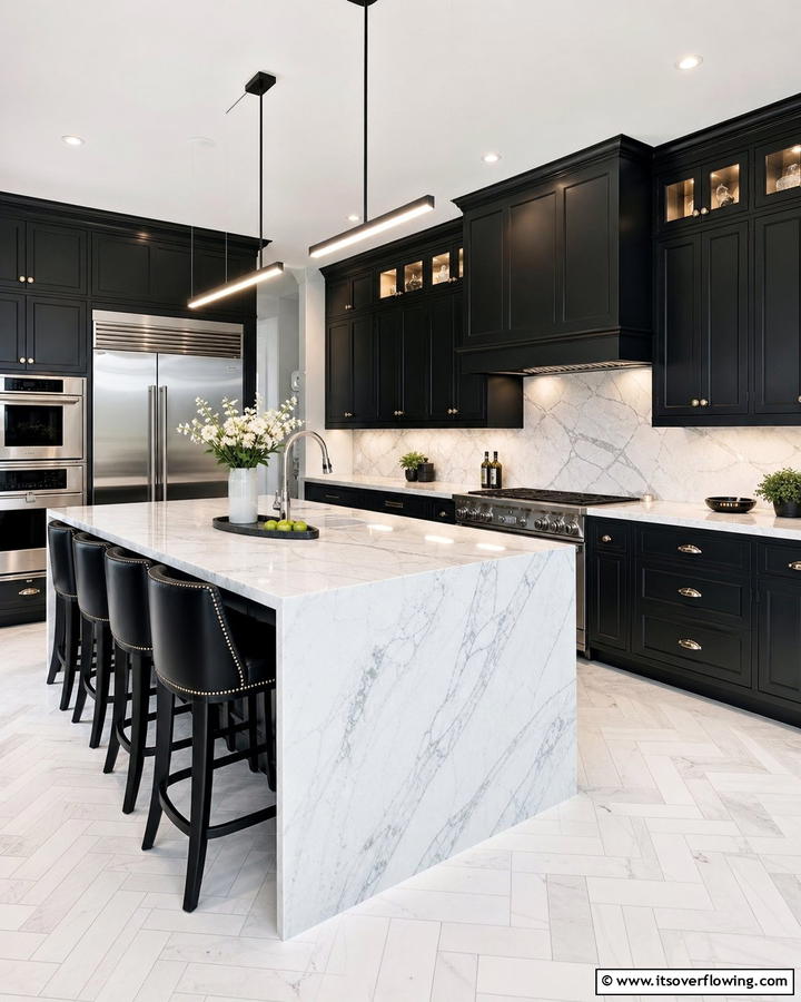 Refined Detailing - 30 Kitchens With Black Cabinets for Bold Elegance